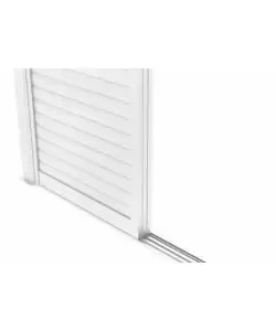 PARETE LATERALE A PANNELLI SCORREVOLI PER PERGOLE RIVIERA "SLIDING BLIND" IN ALLUMINIO BIANCO LATO 4 M